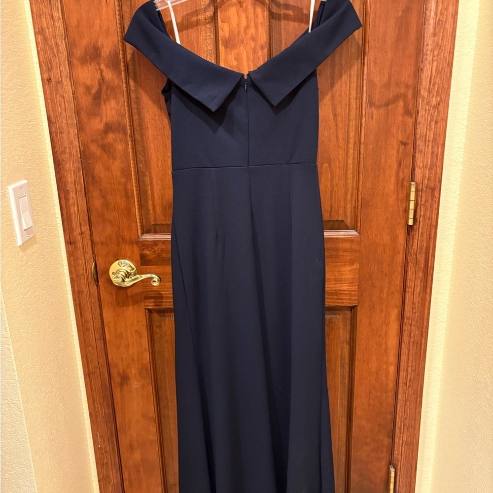 Lulu's Navy Off-Shoulder Dress - Picture 4 of 5